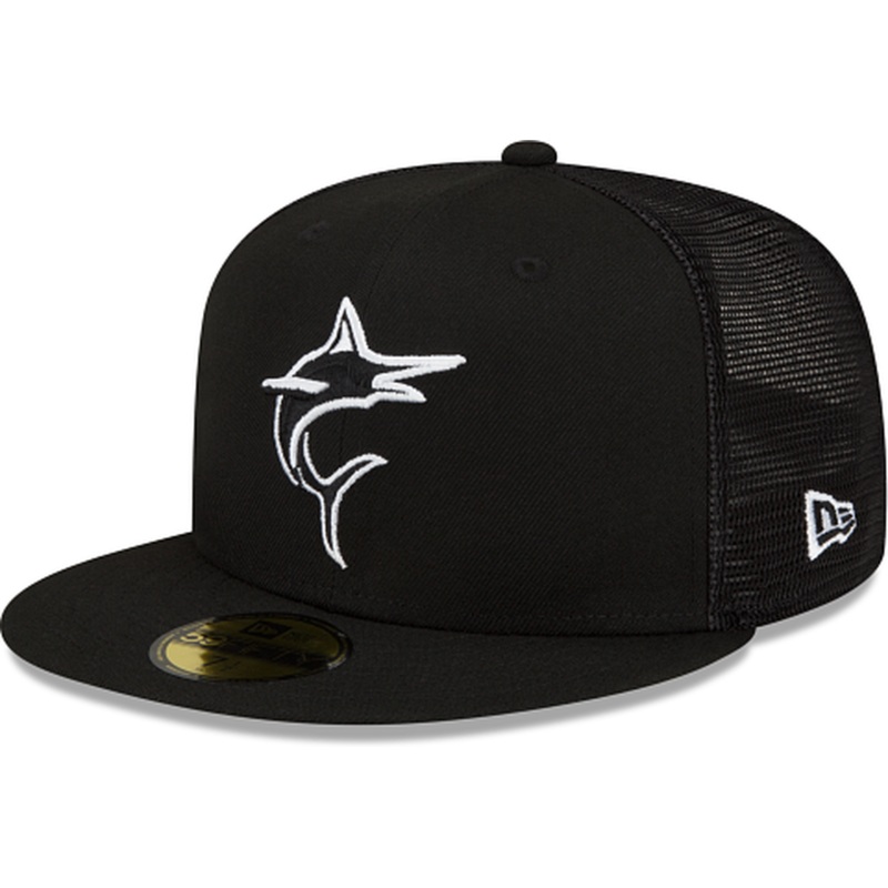 New Era Miami Marlins 2023 Batting Practice Black 59FIFTY Fitted Hat