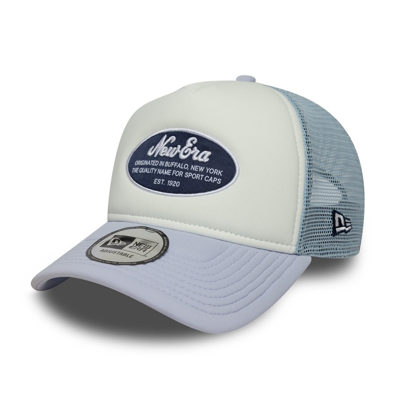 New Era Oval Foam Patch A-Frame White Trucker Cap One Size