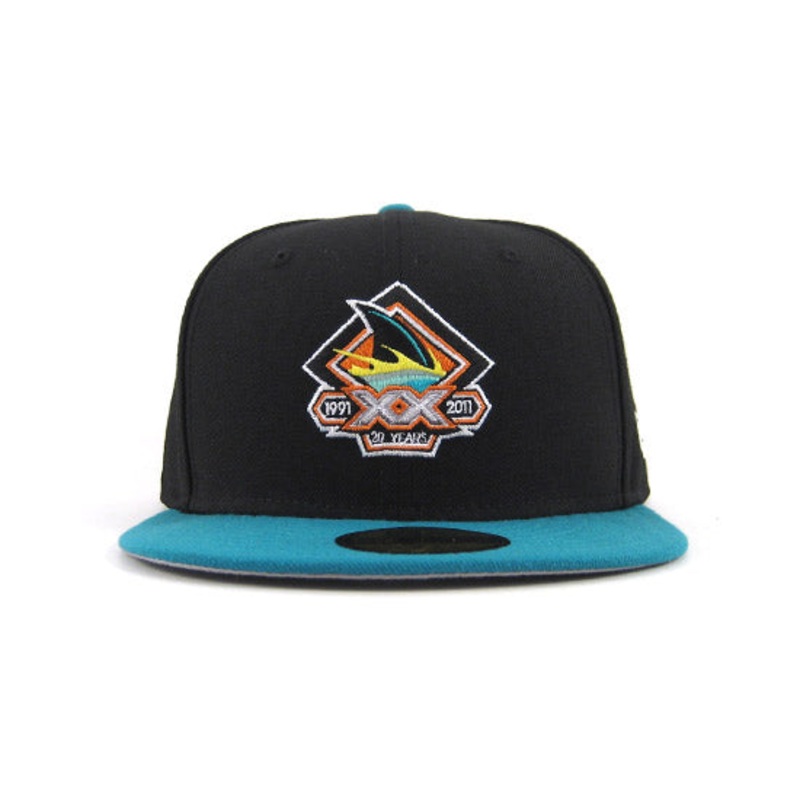 San Jose Sharks New Era Fitted 59Fifty Hat (BLACK AQUA GRAY UNDER BRIM) 7