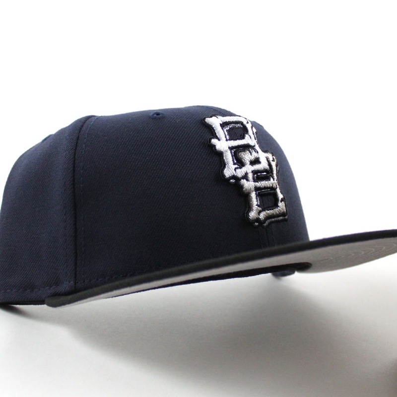 BB BONEZ New Era 59Fifty Fitted Hat (Navy Black Gray Under Brim) 7