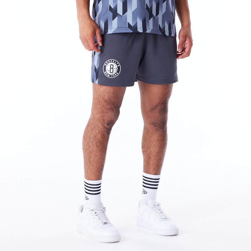 Brooklyn Nets NBA Soccer Graphite Shorts S