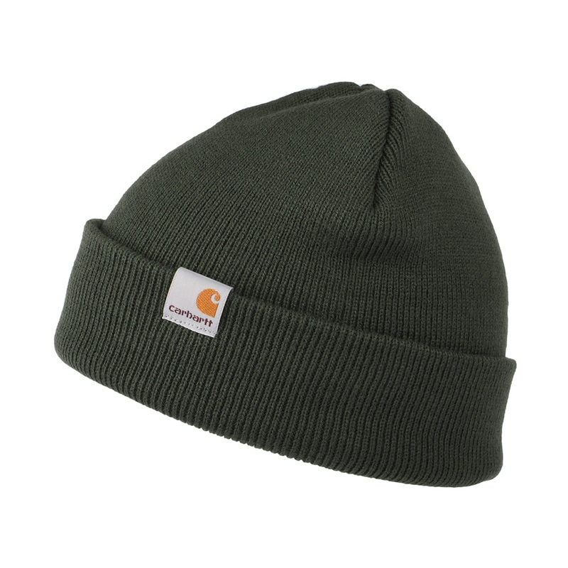 Carhartt WIP Hats Stratus Short Watch Beanie Hat – Light Forest 1-Size