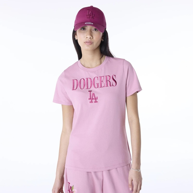 LA Dodgers Womens MLB Dark Pink T-Shirt XS