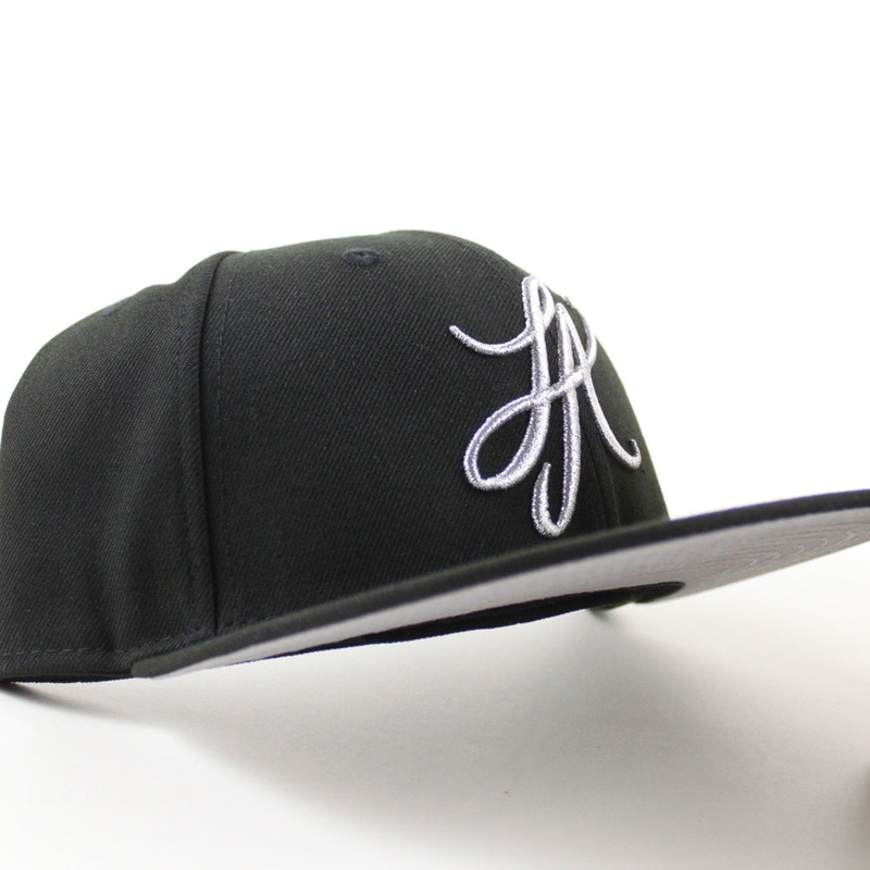 LA Script New Era 59Fifty Hat (Black Gray UNDER BRIM) 7