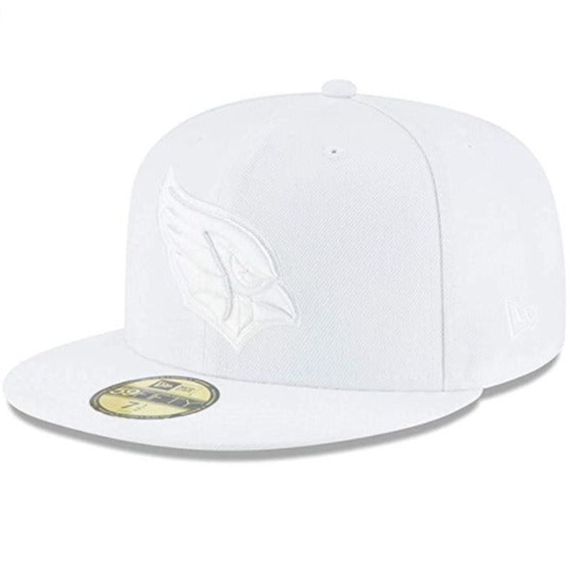 New Era Arizona Cardinals White on White 59FIFTY Fitted Hat
