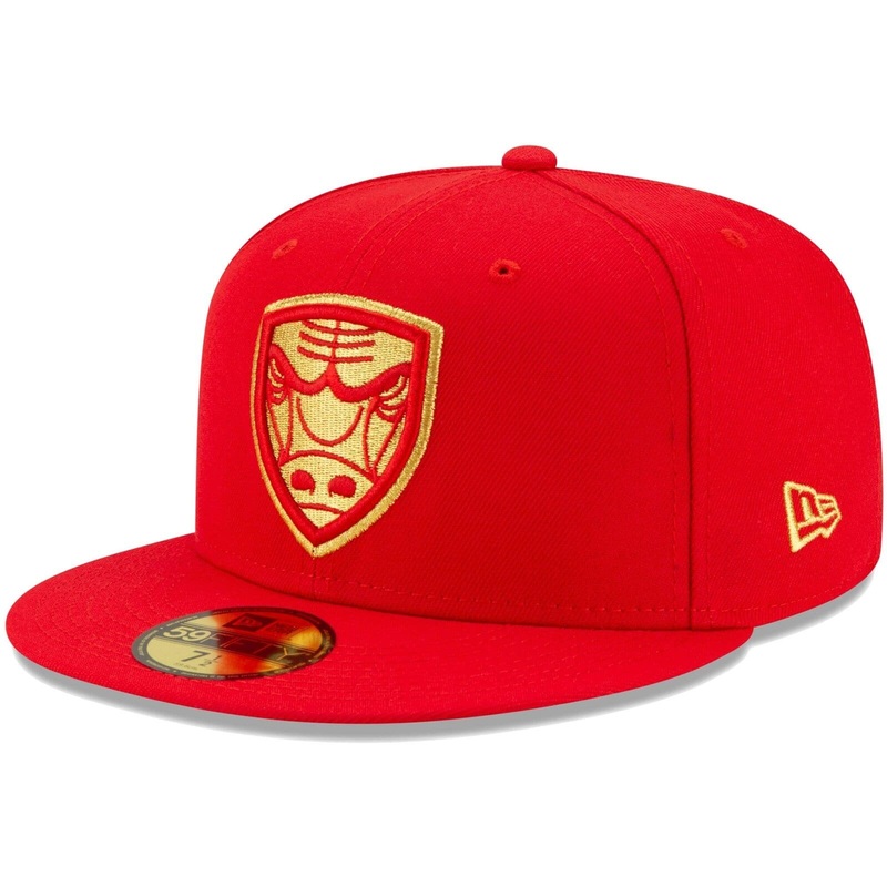 New Era Chicago Bulls Red Shield 59Fifty Fitted Hat
