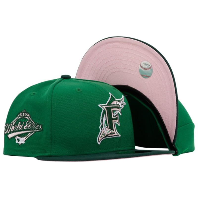 New Era Florida Marlins 1997 World Series Kelly Green Pink UV 59FIFTY Fitted Hat