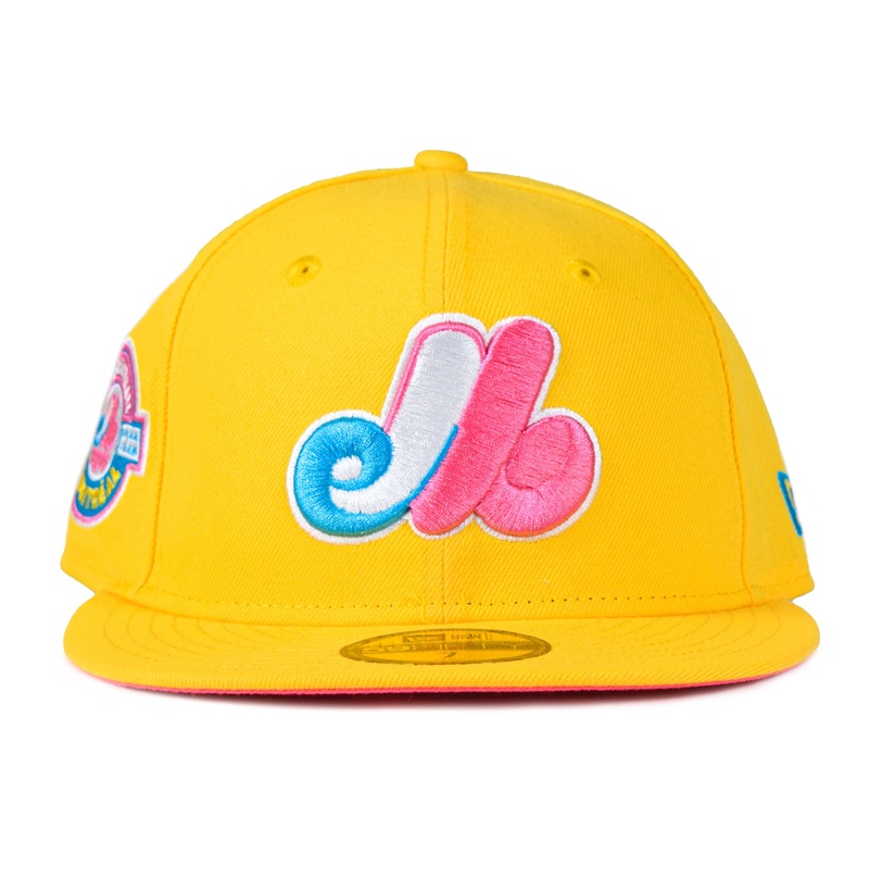 New Era Montreal Expos ‘Starlight’ Yellow/Pink 59FIFTY Fitted Hat