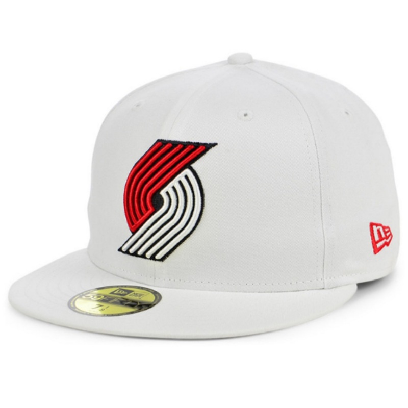 New Era Portland Trail Blazers Sanded White 59FIFTY Fitted Hat