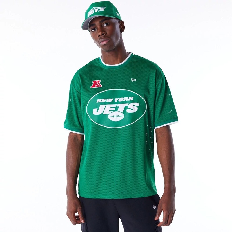 New York Jets NFL Mesh Green Oversized T-Shirt XS