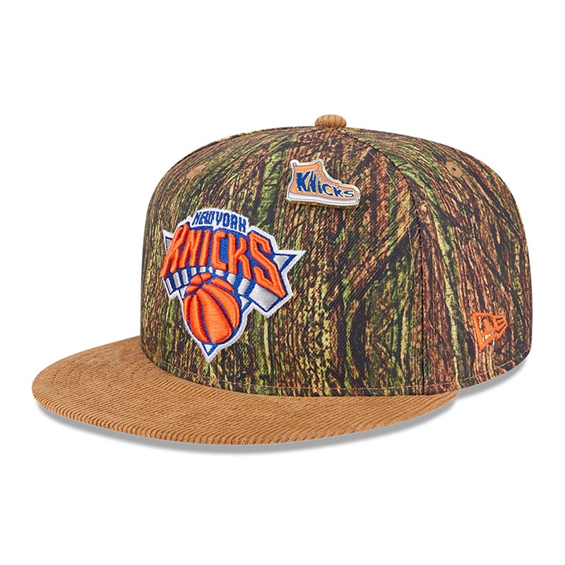 New York Knicks NBA All Star Game 2025 Fan Pack All Over Print Beige 9FIFTY Snapback Cap OSFM