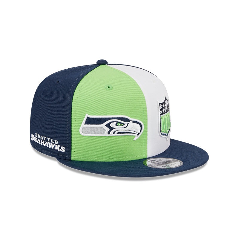 Seattle Seahawks New Era 2023 NFL Sideline 9FIFTY Snapback Hat – Lime/Navy