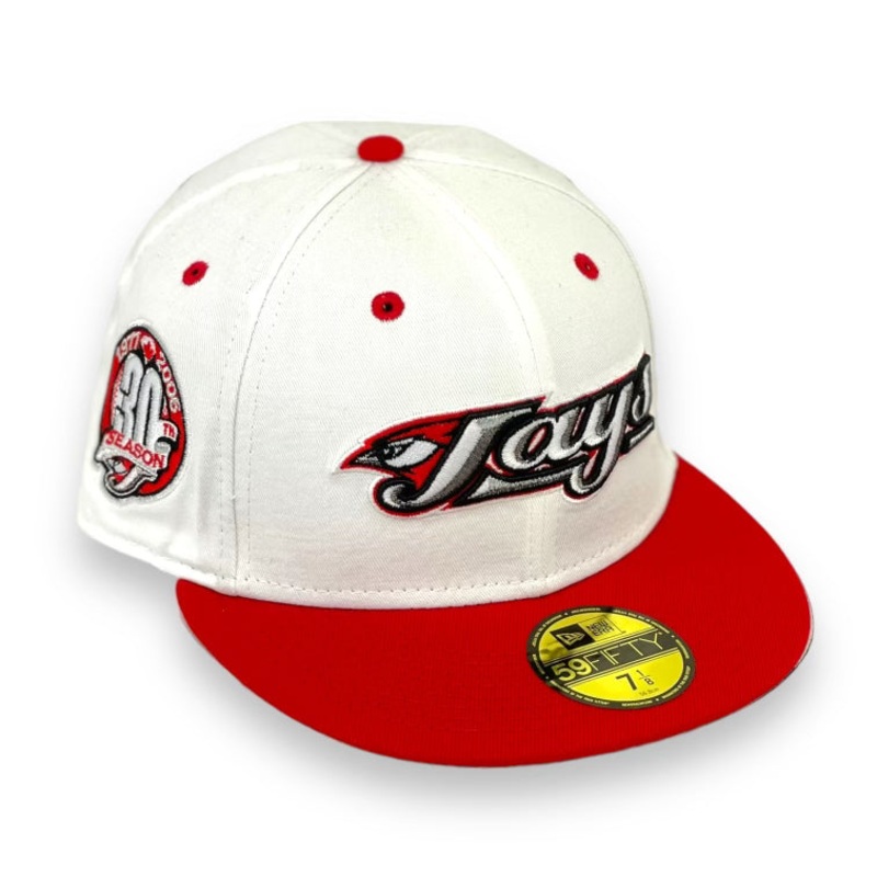 TORONTO BLUEJAYS  (WHITE/RED) (30TH SEASON )NEW ERA 59FIFTY FITTED 67/8
