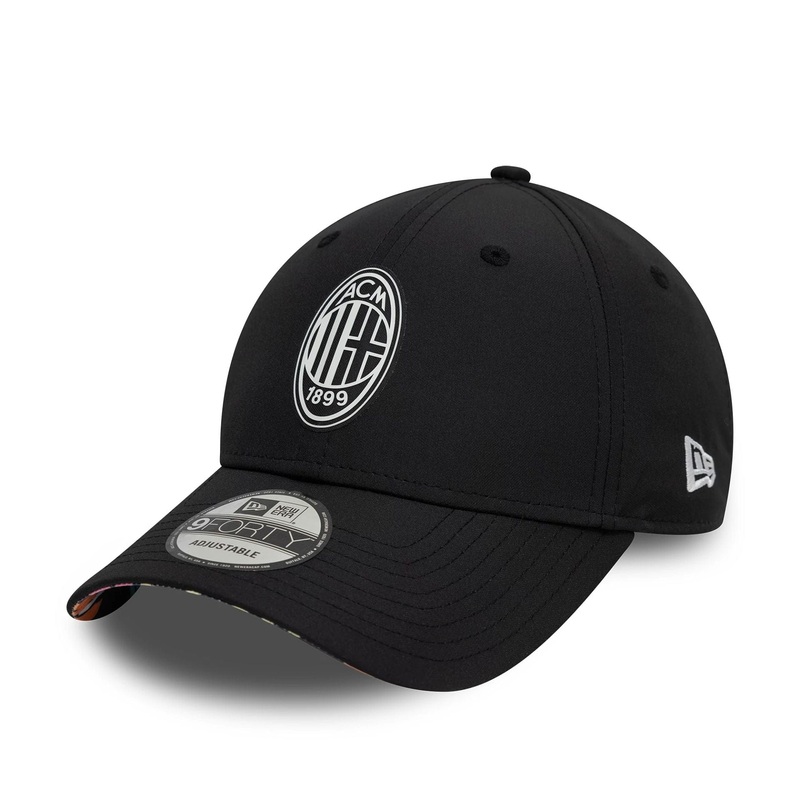 AC Milan Graffiti All Over Print Black 9FORTY Adjustable Cap OSFM