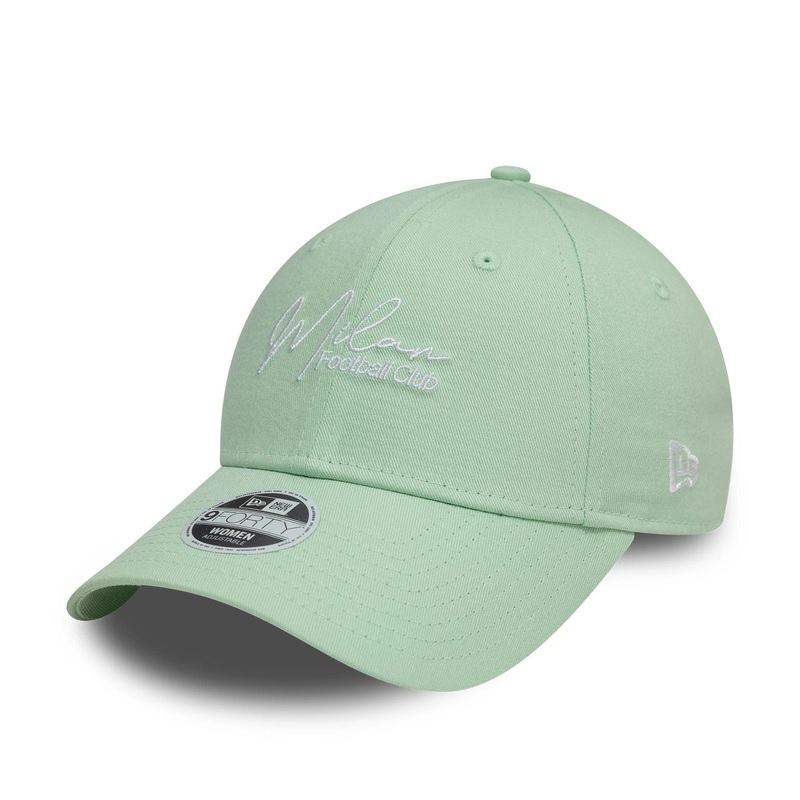 AC Milan Womens Script Pastel Green 9FORTY Adjustable Cap OSFM