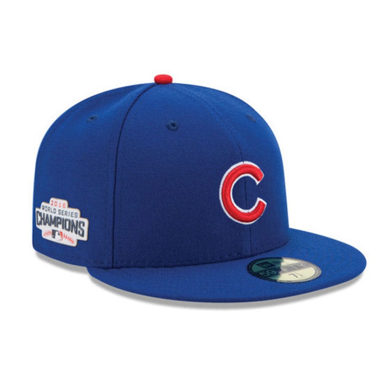 Chicago Cubs New Era Royal 2016 World Series Champions Side Patch 59FIFTY Fitted Hat 7 1/8