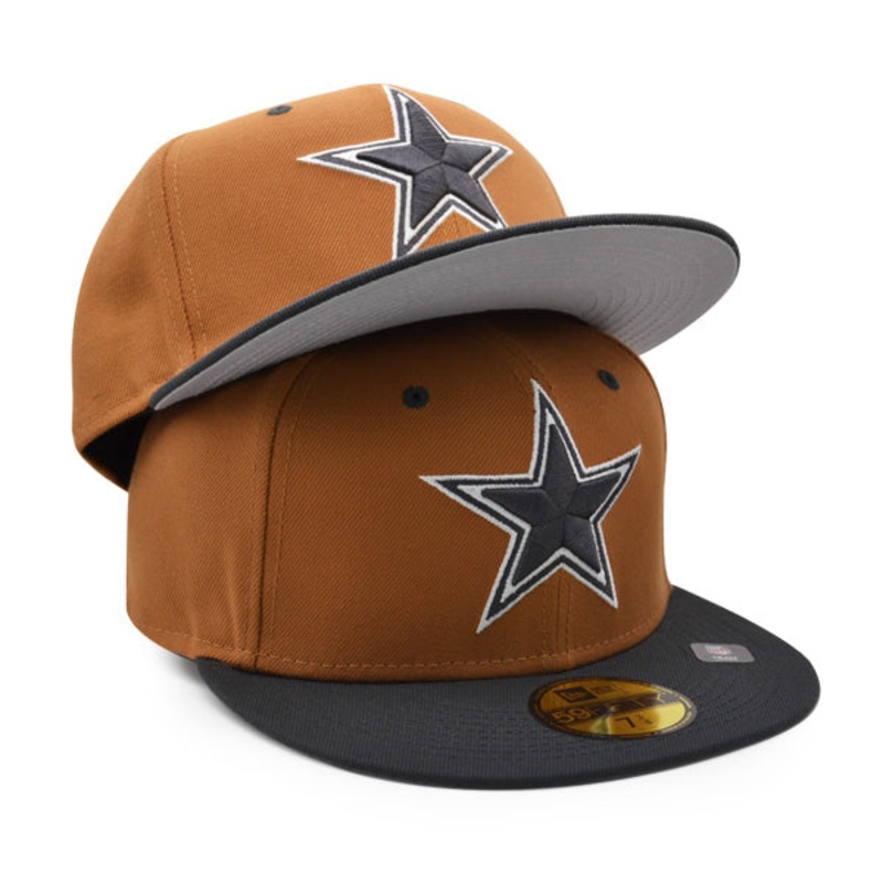 Dallas Cowboys BRONZE WAY Exclusive New Era 59FIFTY Fitted NFL Hat -Bronze/Charcoal 7