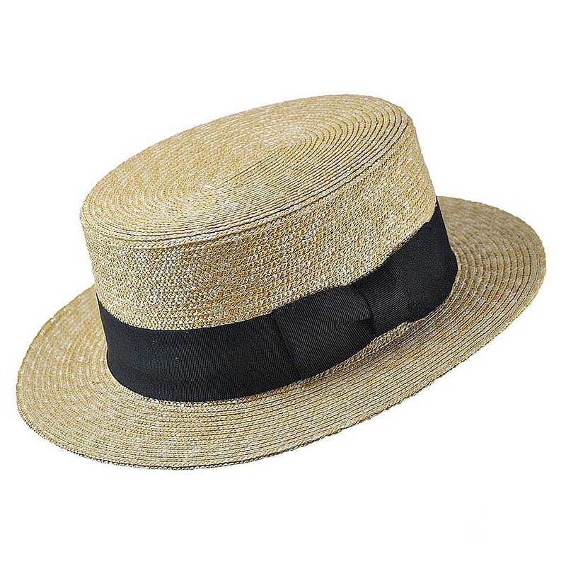 Jaxon & James Straw Boater Hat Black Band Wholesale Pack Prepack