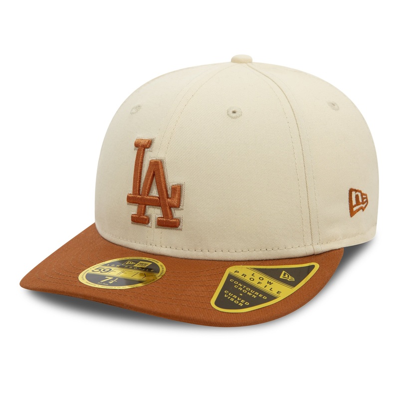 Los Angeles Dodgers 59FIFTY Low Profile Seasonal World Series Cream Cap 6-7/8
