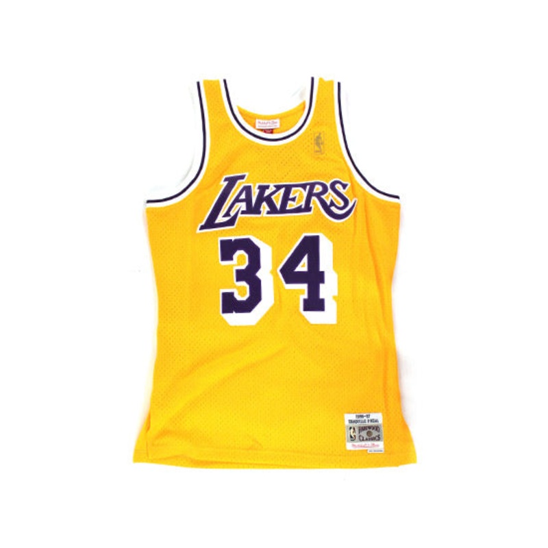 Los Angeles Lakers Shaquille O’Neal #34 Mitchell & Ness Swingman Jersey m