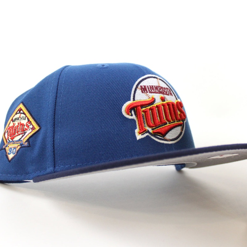 Minnesota Twins 30th Anniversary New Era 59Fifty Fitted Hat (SeaShore Blue OceanSide Gray Under Brim) 7