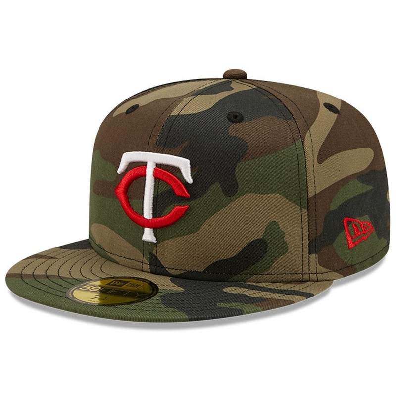 New Era Camo Minnesota Twins 2014 MLB All-Star Game Patch Woodland Undervisor 59FIFTY Fitted Hat