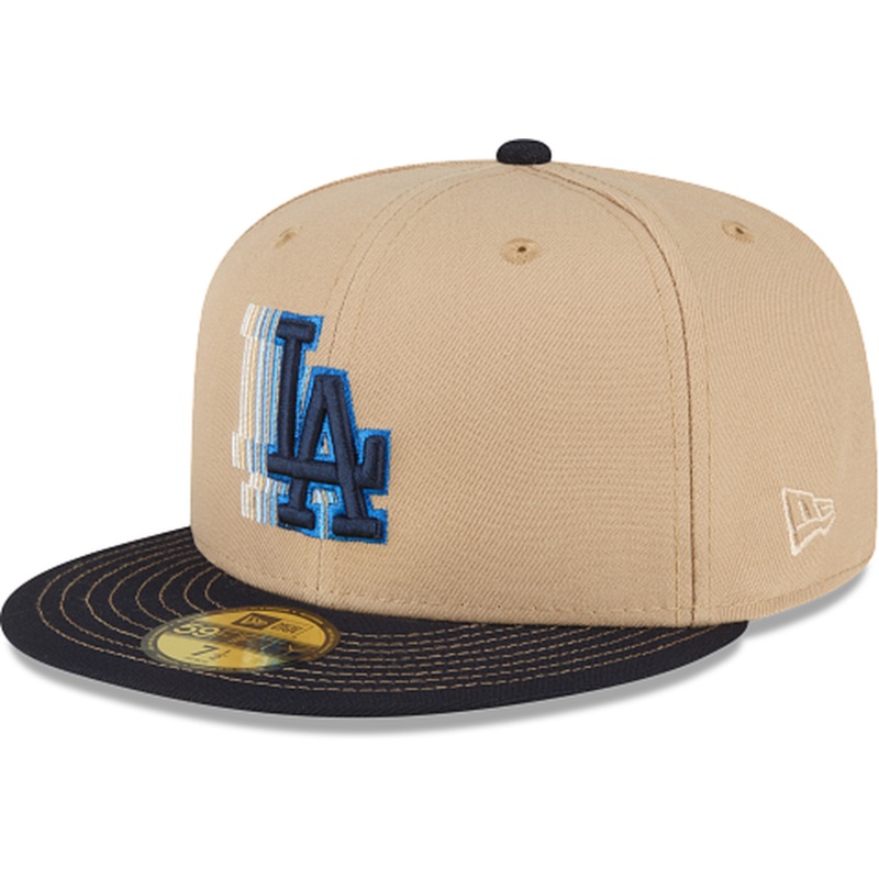 New Era Just Caps Beige Camel Los Angeles Dodgers 2023 59FIFTY Fitted Hat