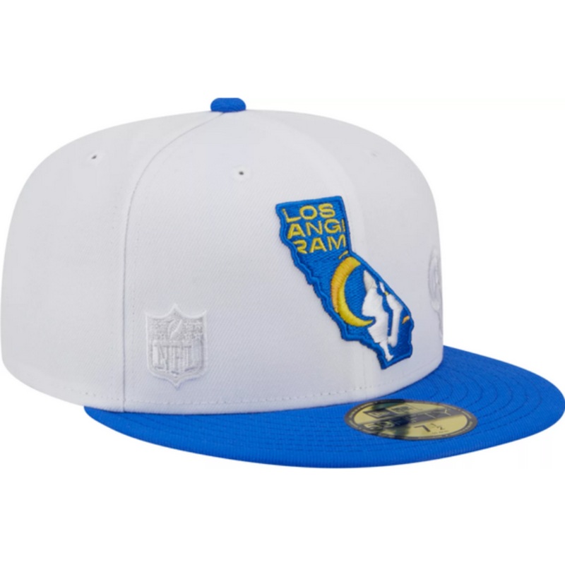 New Era Los Angeles Rams White State 2023 59FIFTY Fitted Hat