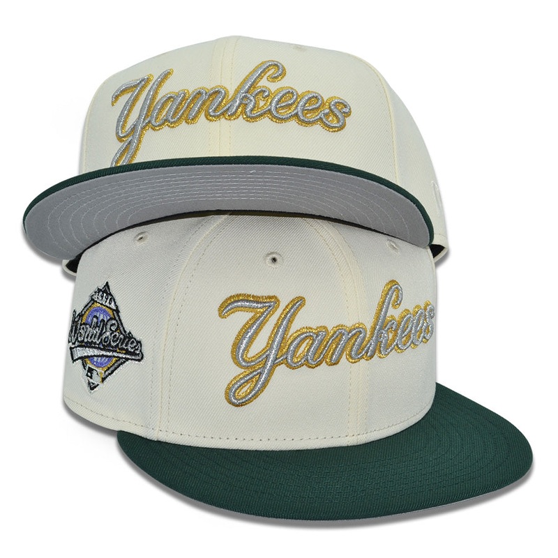 New York Yankees “WALL STREET” Exclusive New Era 59Fifty Fitted Hat – Chrome/Dark Green 6 7/8