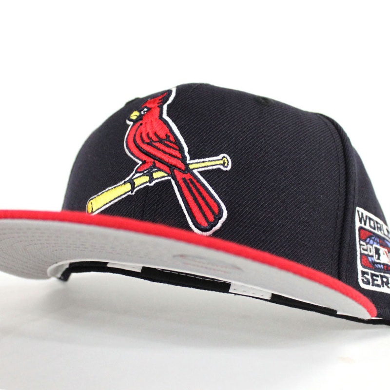 St Louis Cardinals 2006 World Series 59Fifty New Era Fitted Hat (Navy Red Gray Under Brim) 7