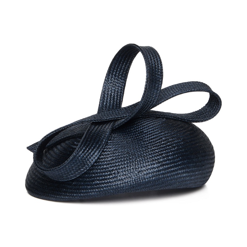 Whiteley Hats Jenny Straw Pillbox Hat – Navy Blue 1-Size