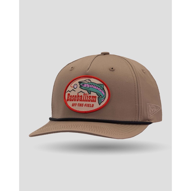 Fishing Club Patch Rope Cap – Brown