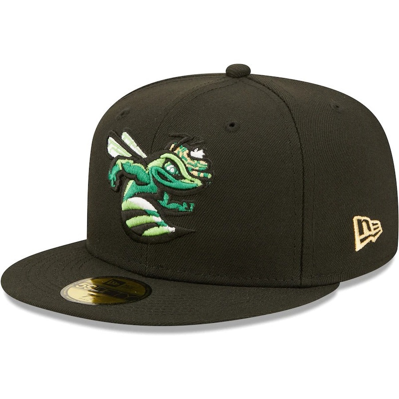 New Era Augusta GreenJackets Black Authentic Collection Team Alternate 59FIFTY Fitted Hat