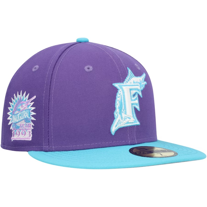 New Era Florida Marlins Purple Vice 2023 59FIFTY Fitted Hat