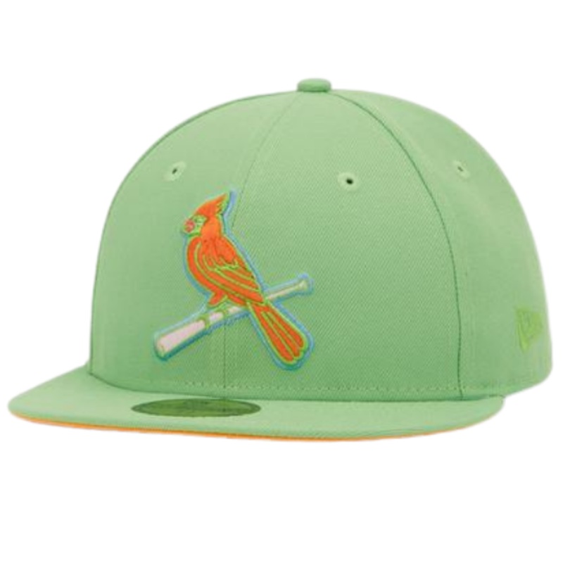 New Era St Louis Cardinals Lime Orange Under Brim “Freeze Pop Pack” 59FIFTY Fitted Hat