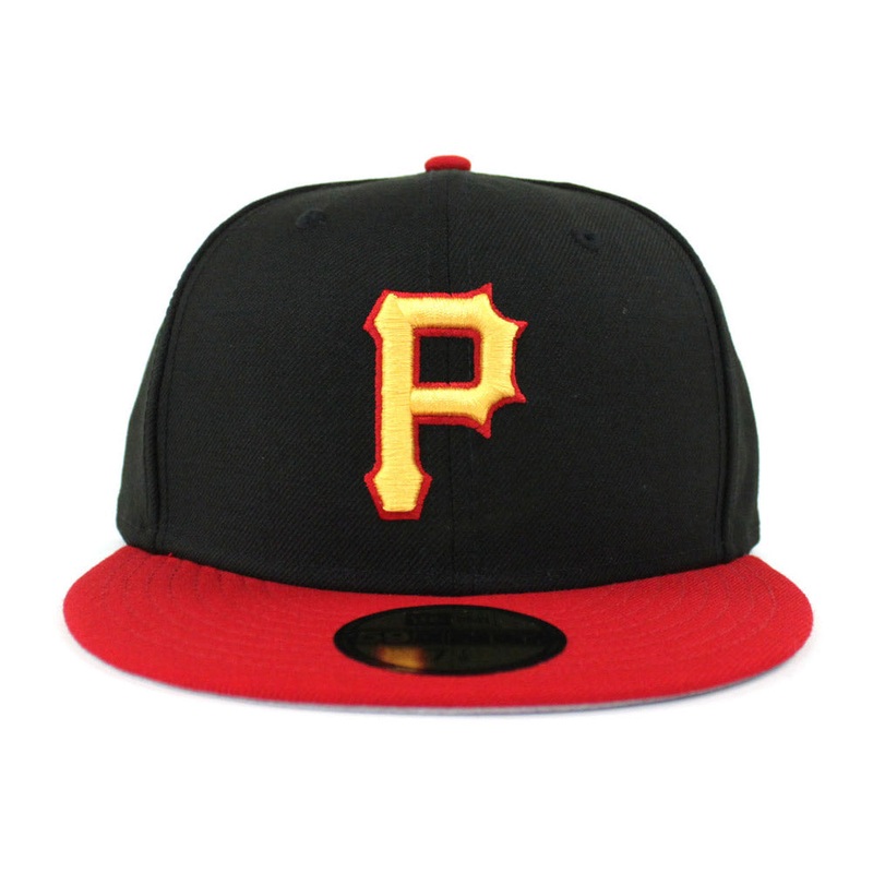 Pittsburgh Pirates New Era 59Fifty Fitted Hat (1999-2000 ALT Black Red Gray Under Brim) 7