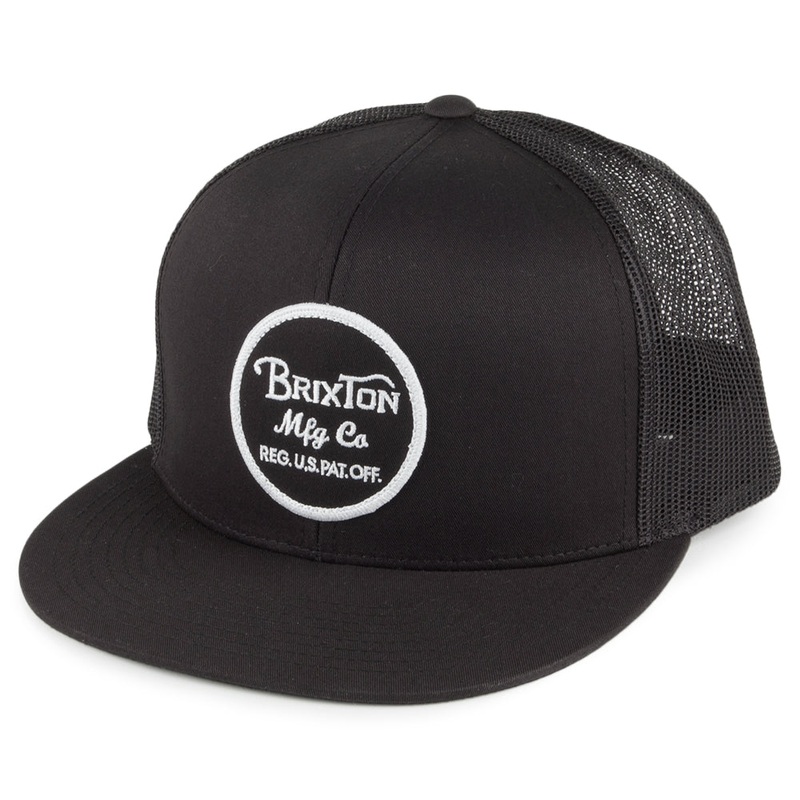 Brixton Hats Wheeler Trucker Cap – Black Adjustable