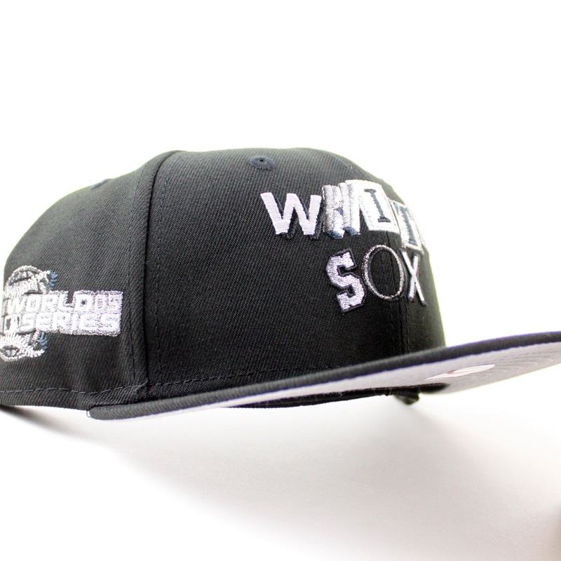 Chicago White Sox DeathNote 2005 World Series New Era Fitted 59Fifty Hat (Black Gray Under Brim) 6 7/8