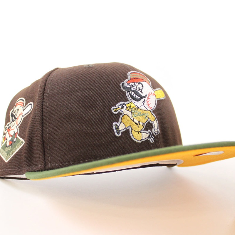 Cincinnati Reds 1953 All Star Game New Era 59Fifty Fitted Hat (Black Dark Olive Yellow Under Brim) 7