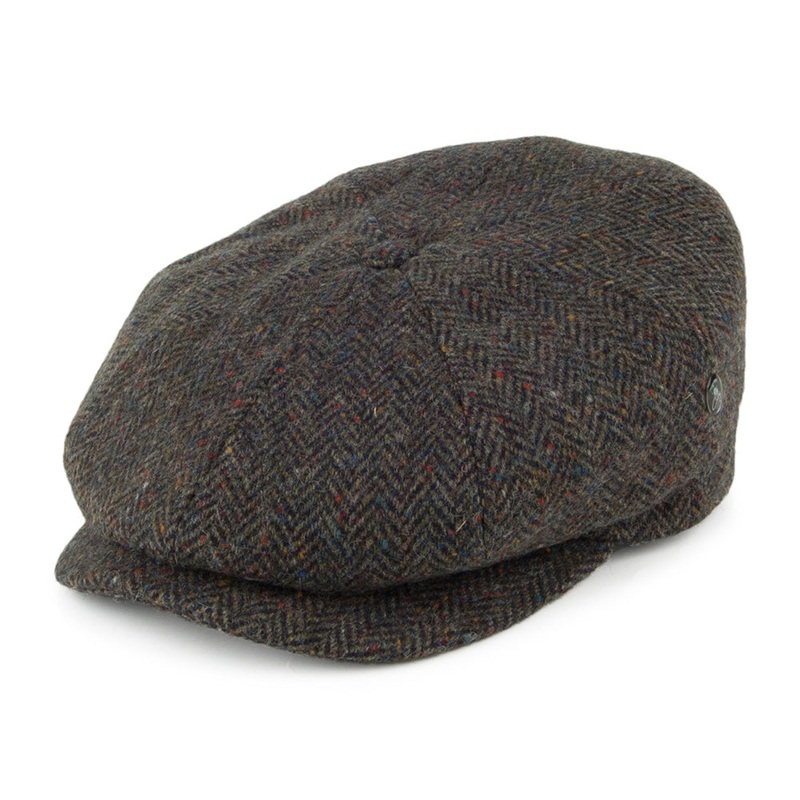 City Sport Herringbone Donegal Tweed Newsboy Cap – Forest S
