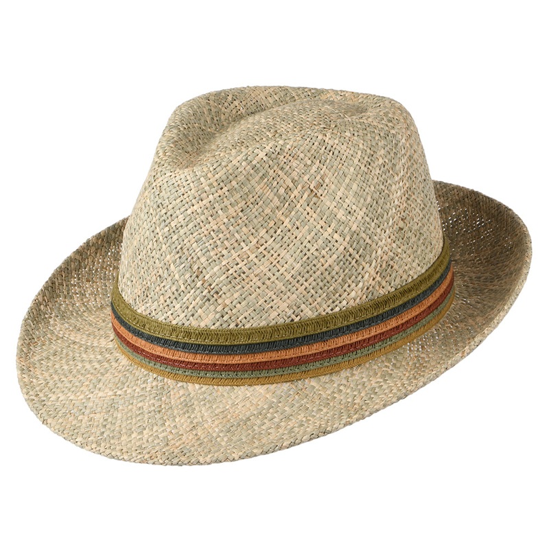 Failsworth Hats Cuba Seagrass Straw Fedora Hat – Natural S