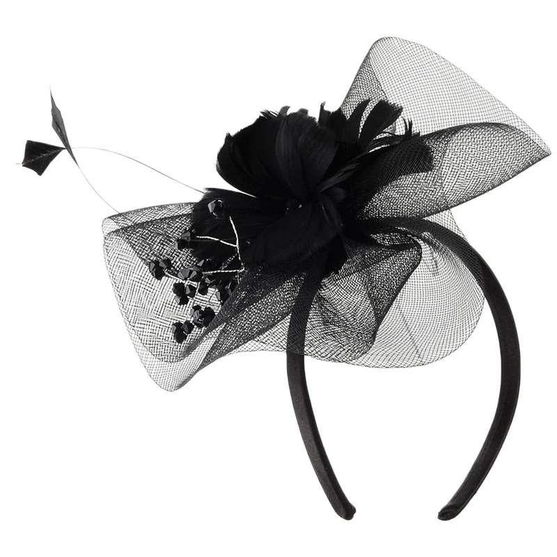 Jane Anne Designs Clementine Fascinator – Black 1-Size