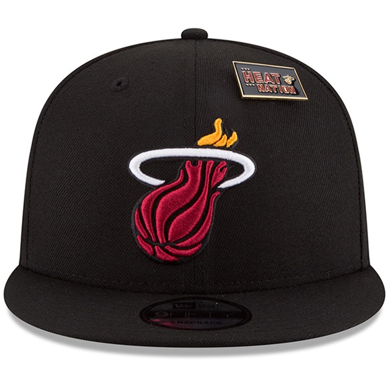 Miami Heat New Era 2018 Draft 9FIFTY Snapback Adjustable Hat  Black