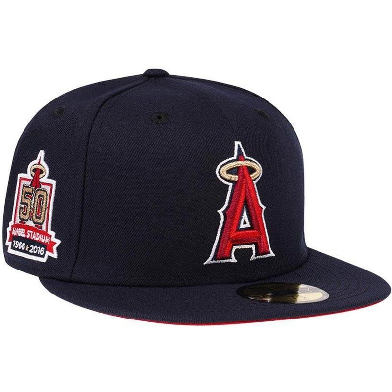 New Era Anaheim Angels 50th Anniversary Angels Stadium Navy Edition 59Fifty Fitted Cap