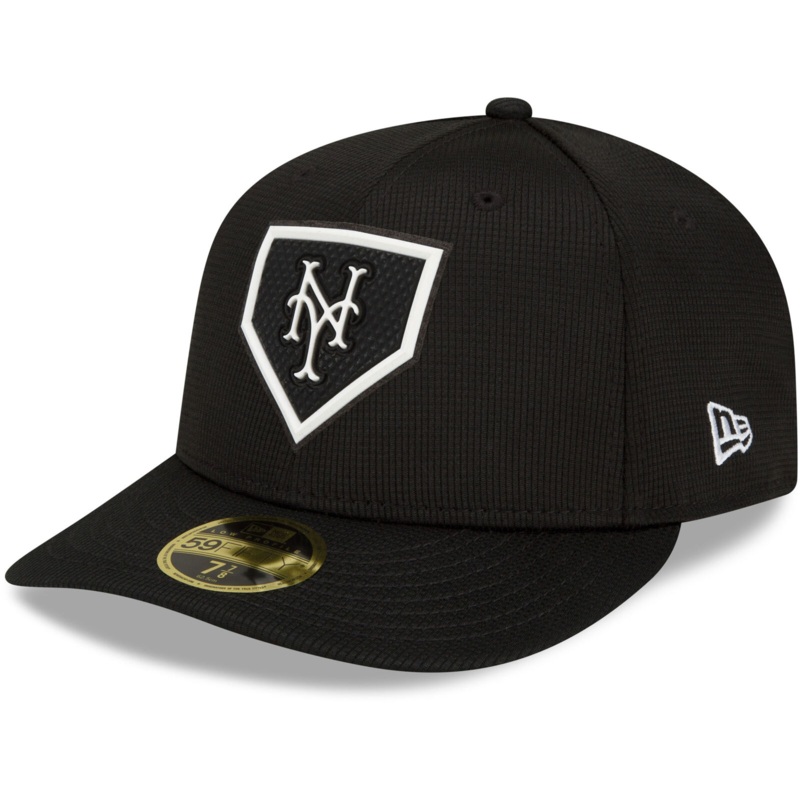 New Era Black New York Mets 2022 Clubhouse Low Profile 59FIFTY Fitted Hat