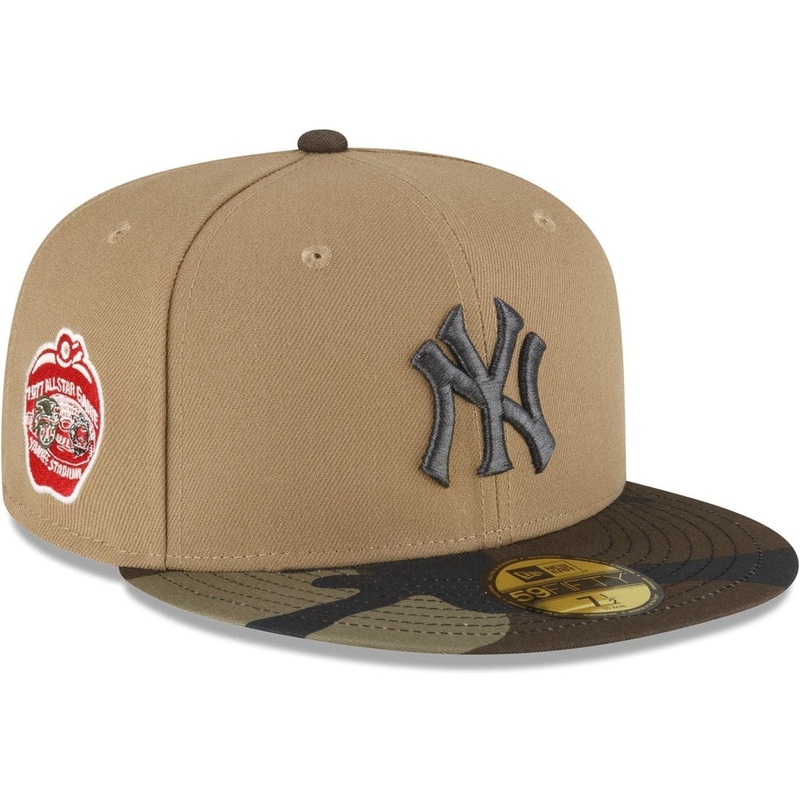 New Era Just Caps Camo Khaki New York Yankees 2023 59FIFTY Fitted Hat
