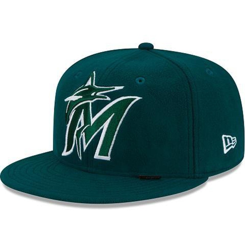 New Era Miami Marlins Polartec Wind Pro 59fifty Fitted Hat