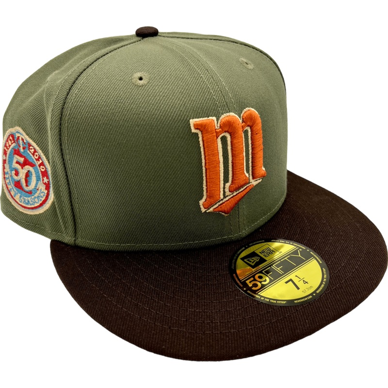 New Era Minnesota Twins Olive Green Landmark 59FIFTY Fitted Hat