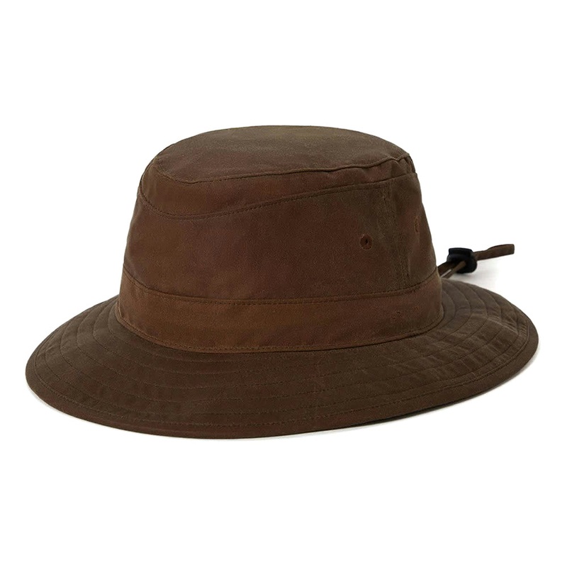 Brixton Hats Dunes Safari Weather Guard Waxed Cotton Boonie Hat – Copper Small/Medium
