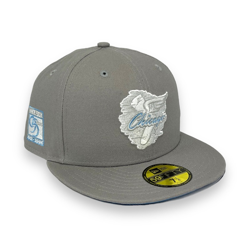 CHICAGO WHITESOX(GREY) (95 YEARS) NEW ERA 59FIFTY FITTED (SKY BLUE UNDER VISOR) 67/8